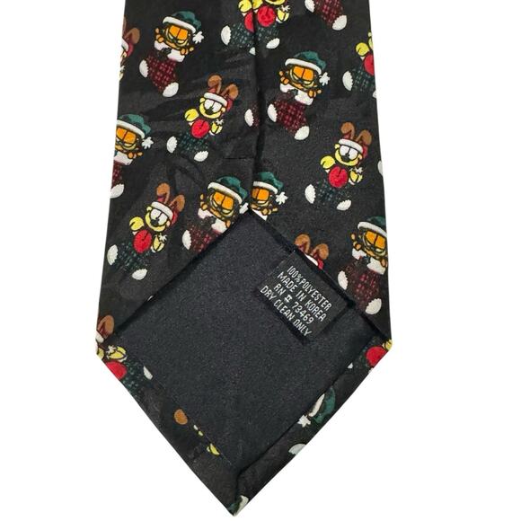 Paws Addiction Garfield Odie Christmas Stockings Cartoon Novelty Vintage Necktie - Picture 5 of 7